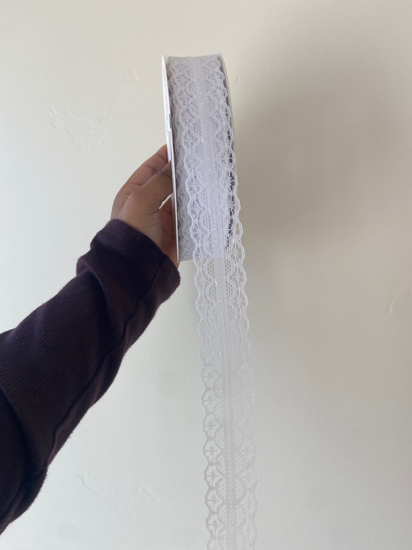 White Lace Trim Ribbon