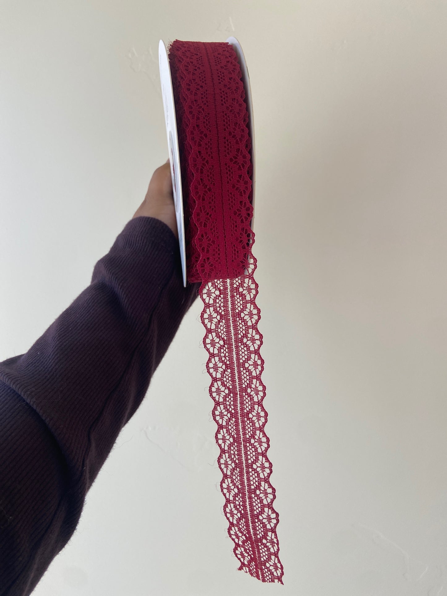 Burgundy Lace Trim