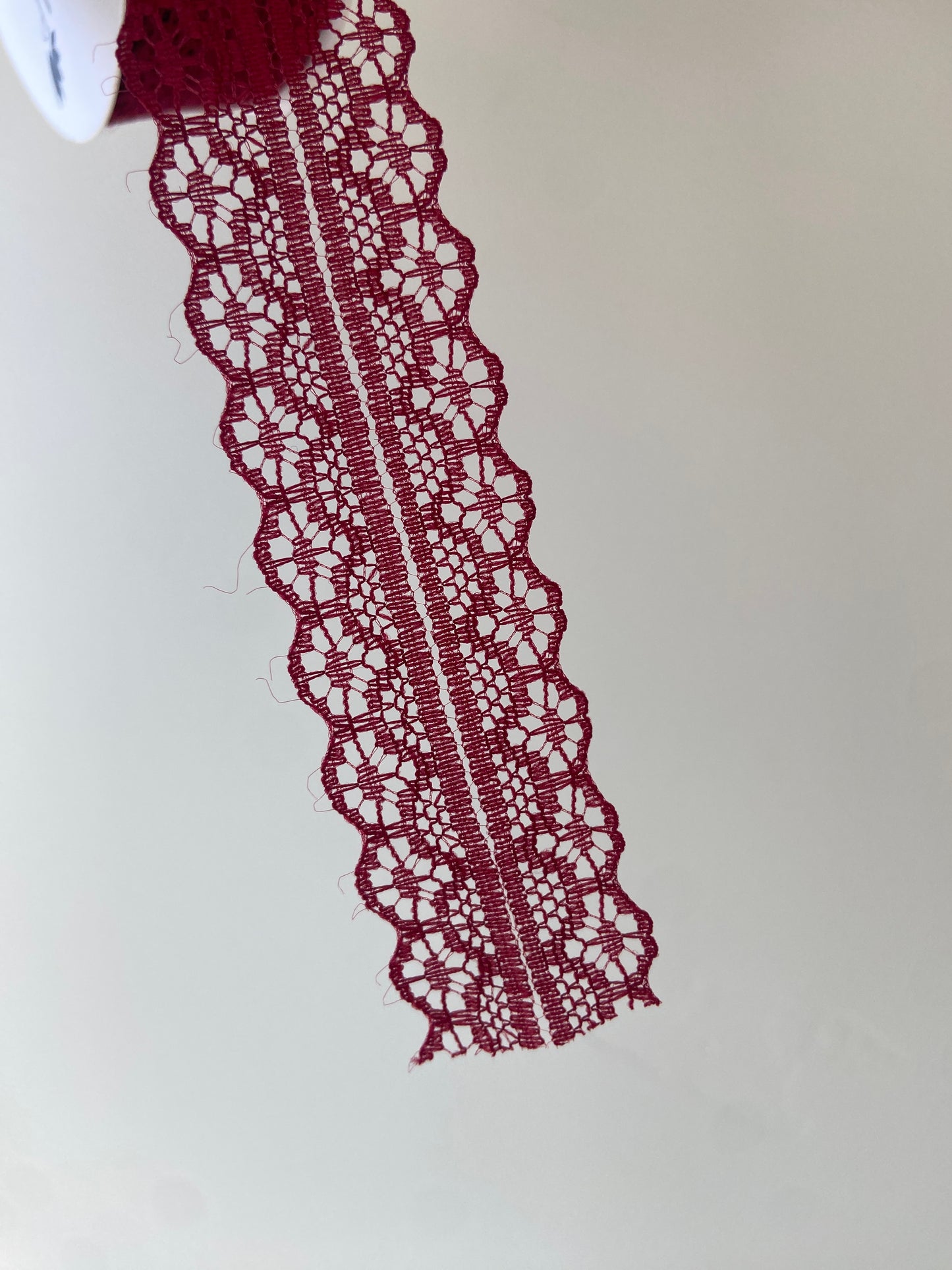Burgundy Lace Trim